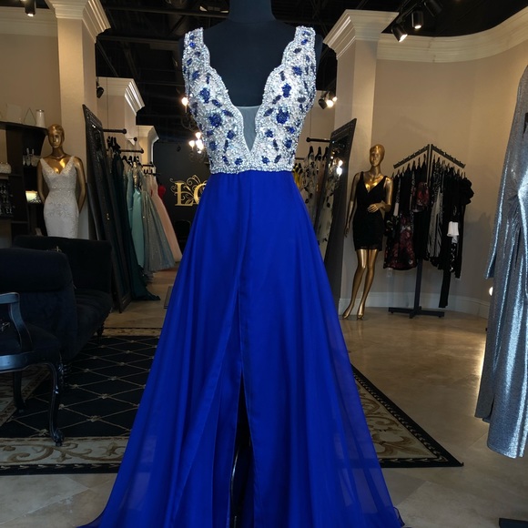 Jovani Dresses & Skirts - JOVANI GOWN with slit fresh from dry cleaner